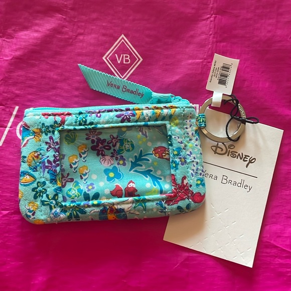 Disney / Vera Bradley Accessories - Vera Bradley Disney The Little Mermaid Ariel Zip ID Key Ring Change Purse